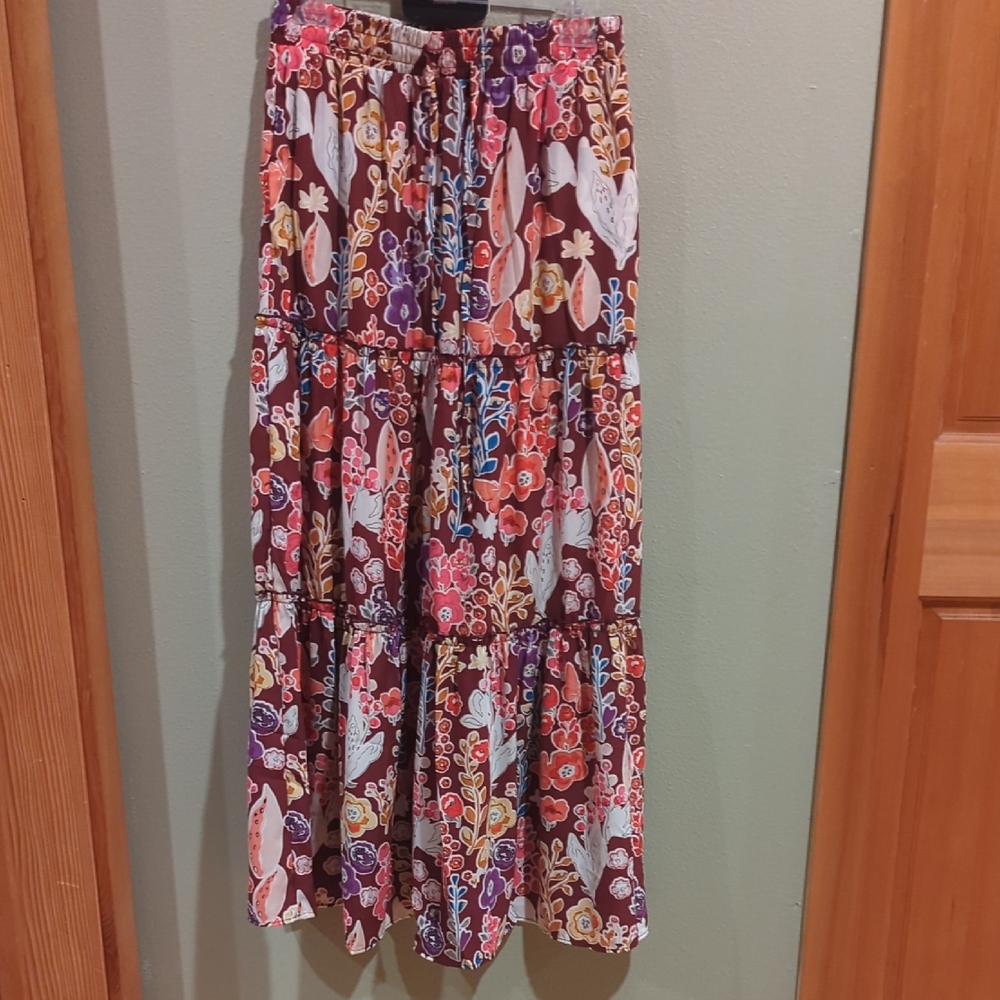 Floral Bohemian Maxi Skirt